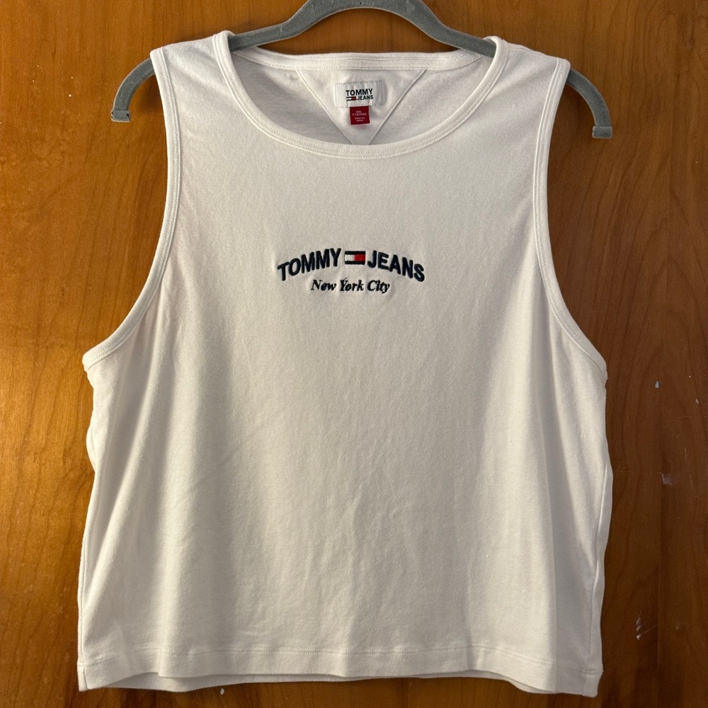 NWOT Tommy Hilfiger Logo White Tank Top